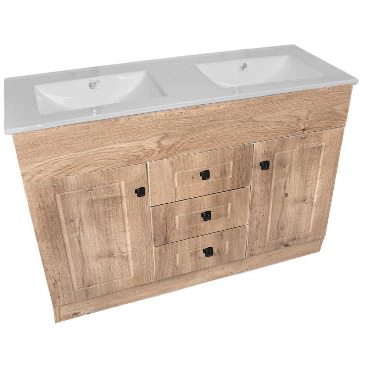 DOMSA - Kit mueble vanitorio doble BD120PH-W P 120cm