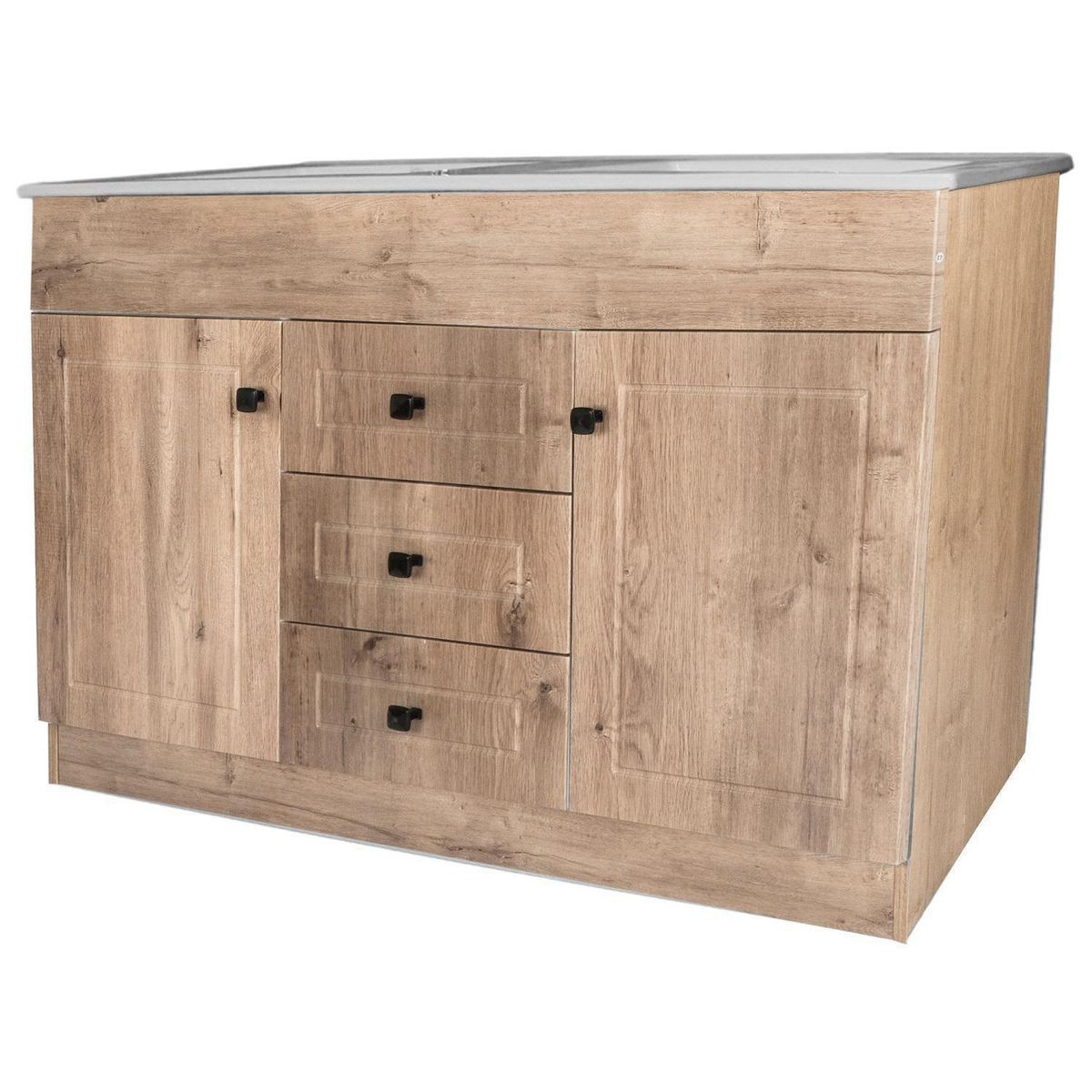 DOMSA - Kit mueble vanitorio doble BD120PH-W P 120cm