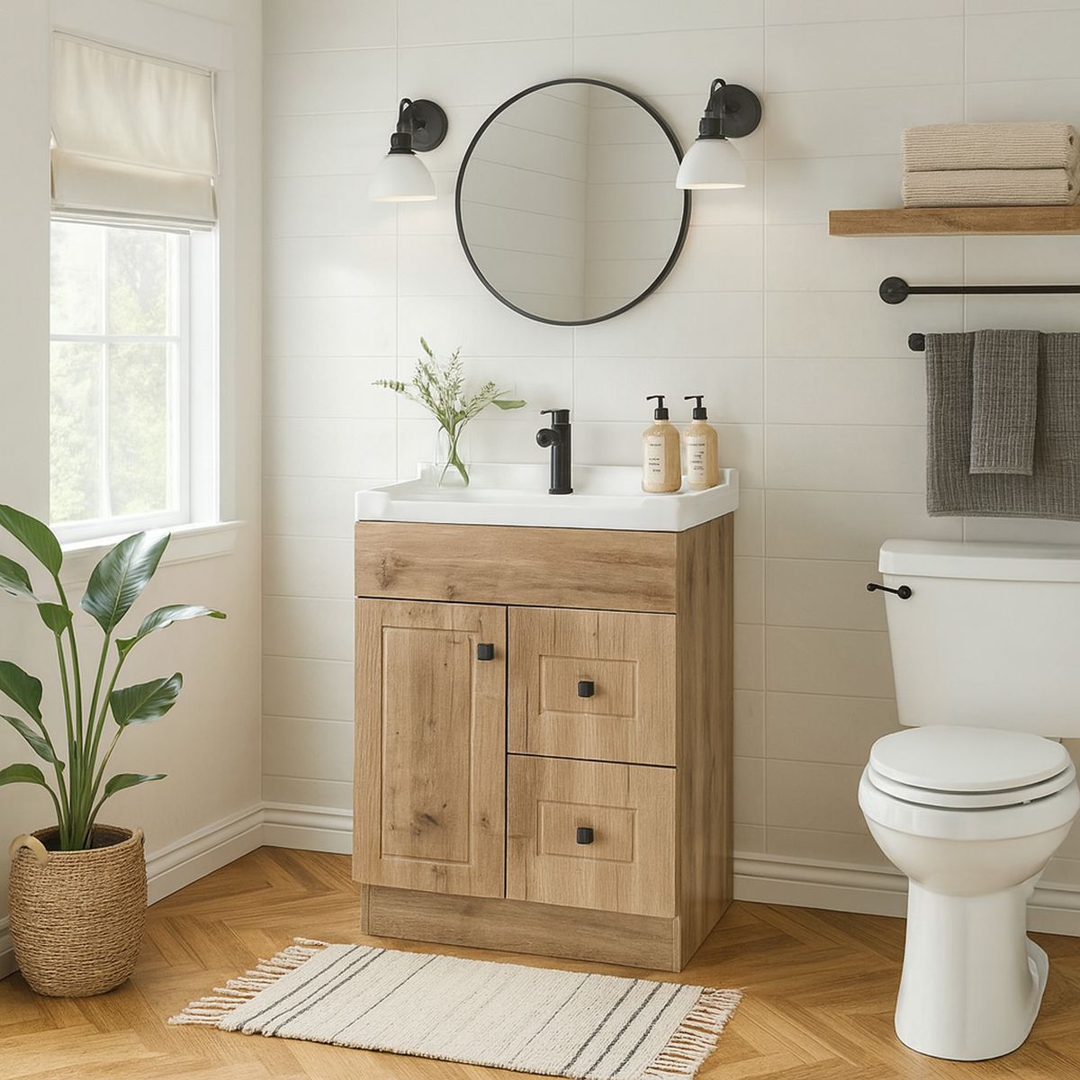 DOMSA - Kit mueble vanitorio BPA60-W 856 60x40x80 cm