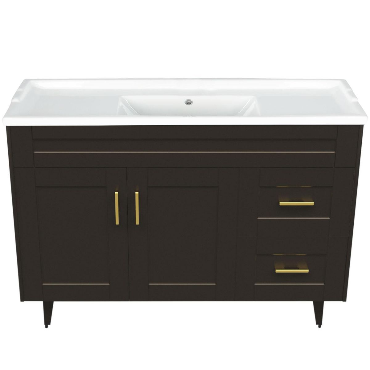 DOMSA - Kit mueble vanitorio Deluxe 120SK F café 120 cm