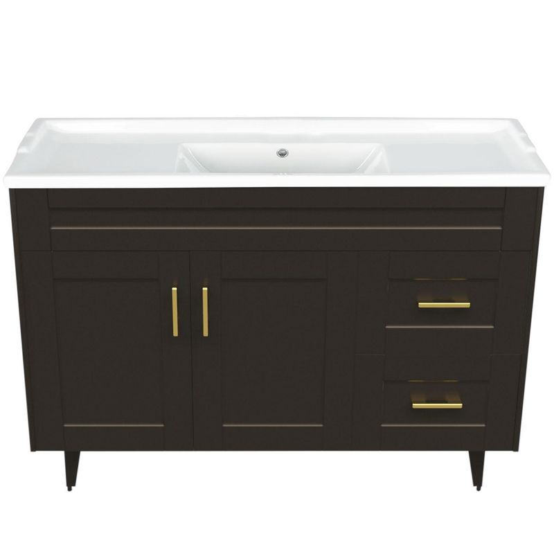 DOMSA - Kit mueble vanitorio Deluxe 120SK F café 120 cm