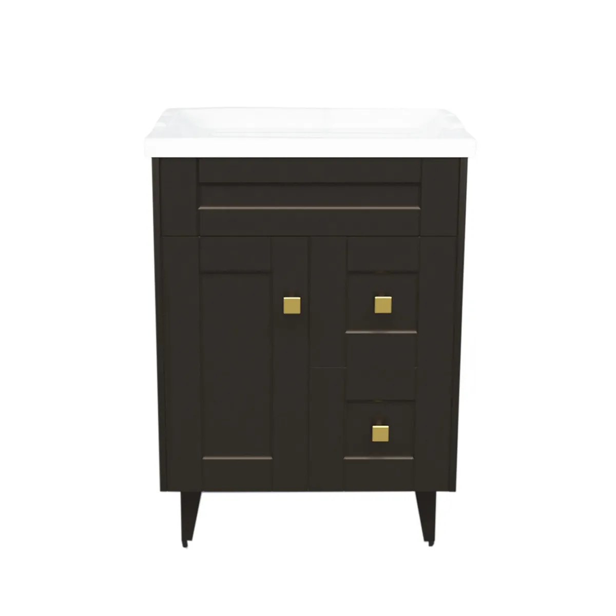 DOMSA - Kit mueble vanitorio Deluxe N60SK F café 60 cm