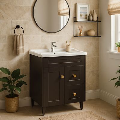 Imagen 2 del producto Kit mueble vanitorio Deluxe N60SK F café 60 cm