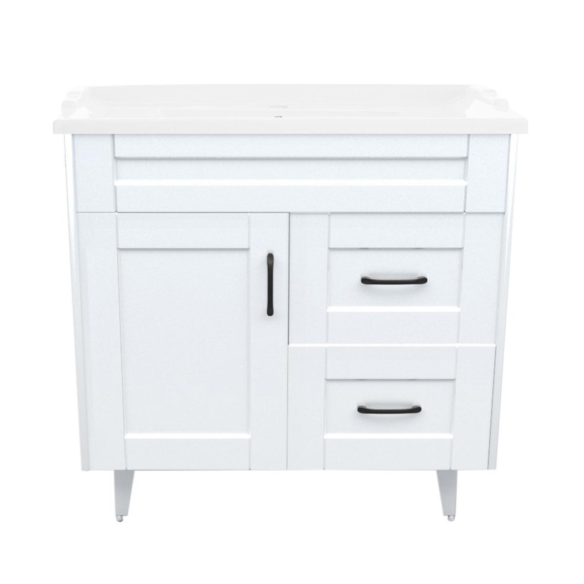 DOMSA - Kit mueble vanitorio Deluxe 80SK F blanco 80 cm