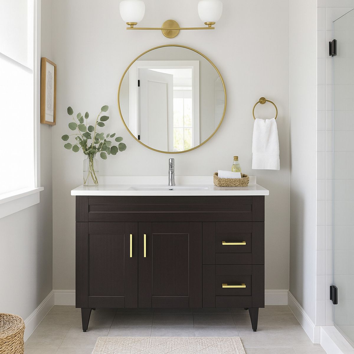 DOMSA - Kit mueble vanitorio Deluxe 100SK P blanco 70 cm