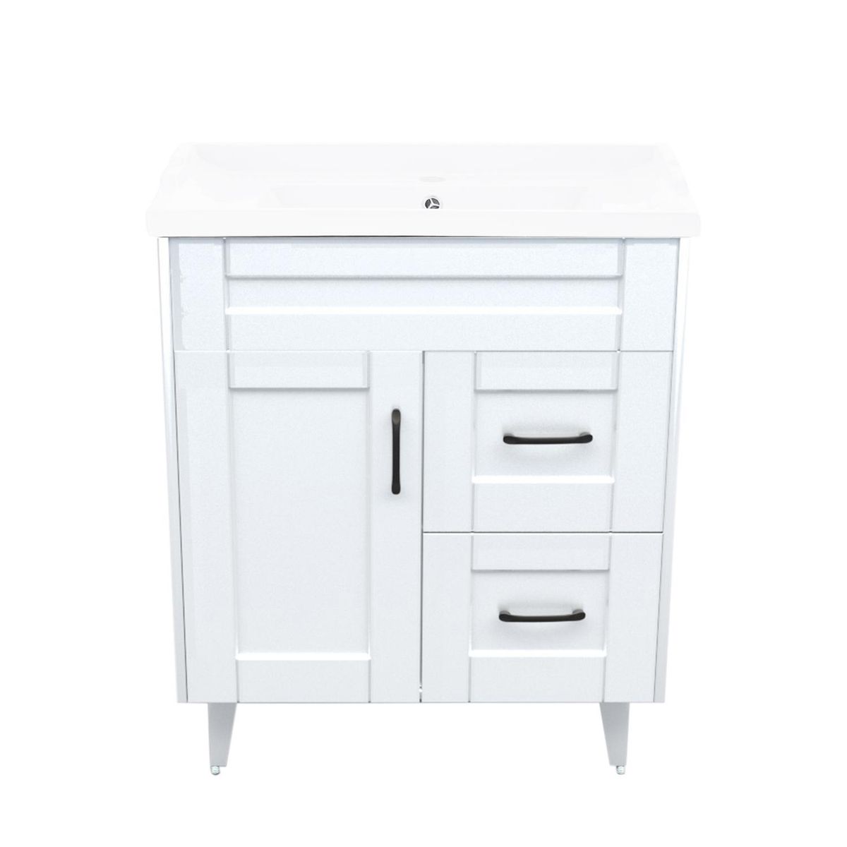 DOMSA - Kit mueble vanitorio Deluxe 70SK F blanco 70 cm