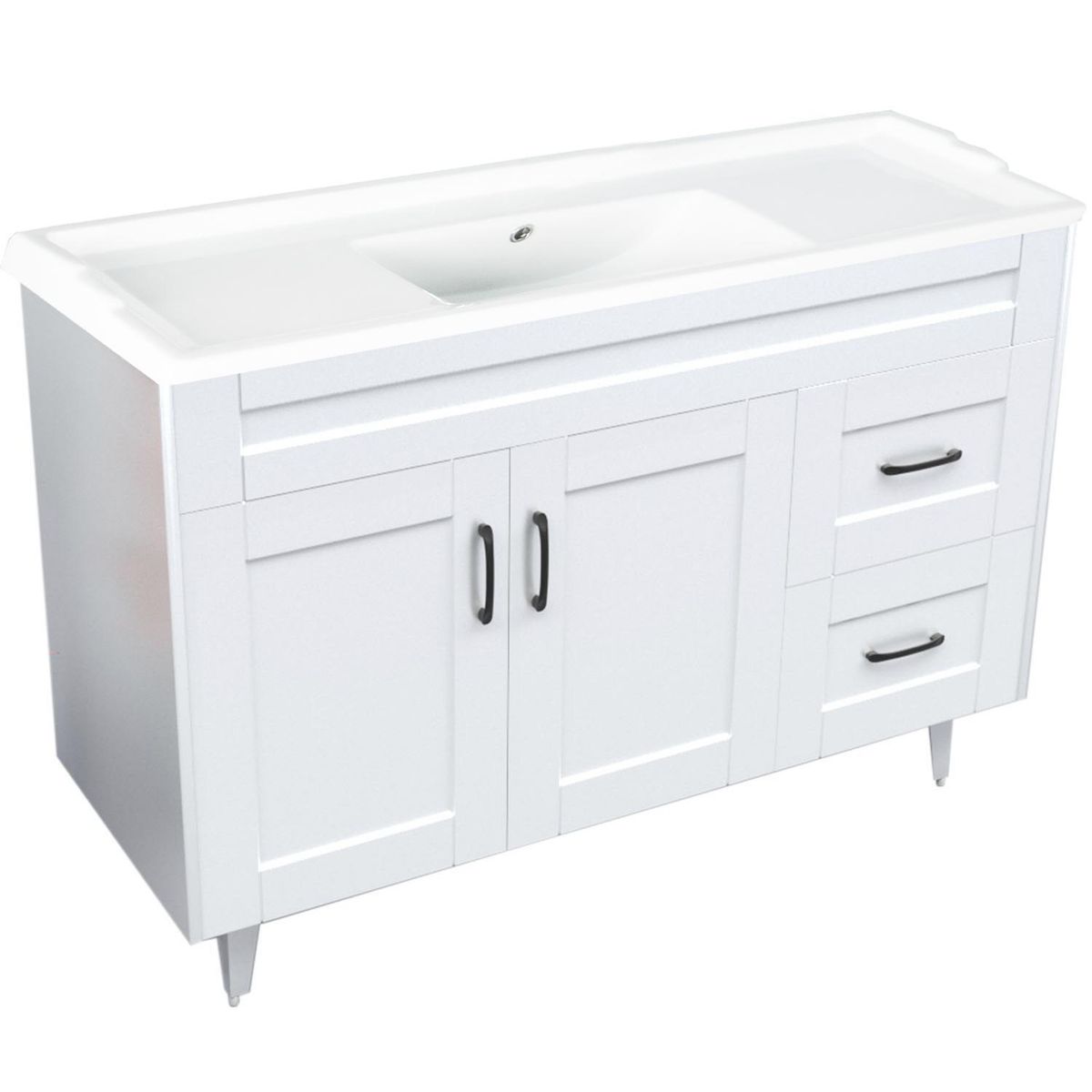 Kit mueble vanitorio Deluxe 120SK F blanco 120 cm, marca DOMSA - Foto 2