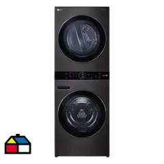LG - Lavadora Secadora 22/16 kg Negro WK22BS6