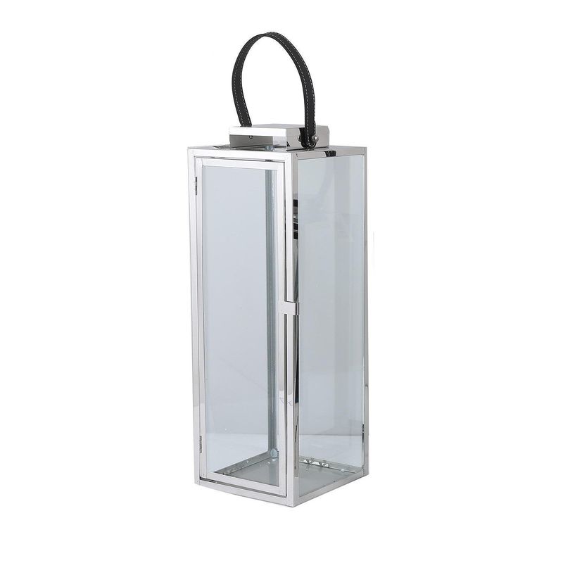 IMPORTADORA USA - Farol con asa de cuero 40 cm