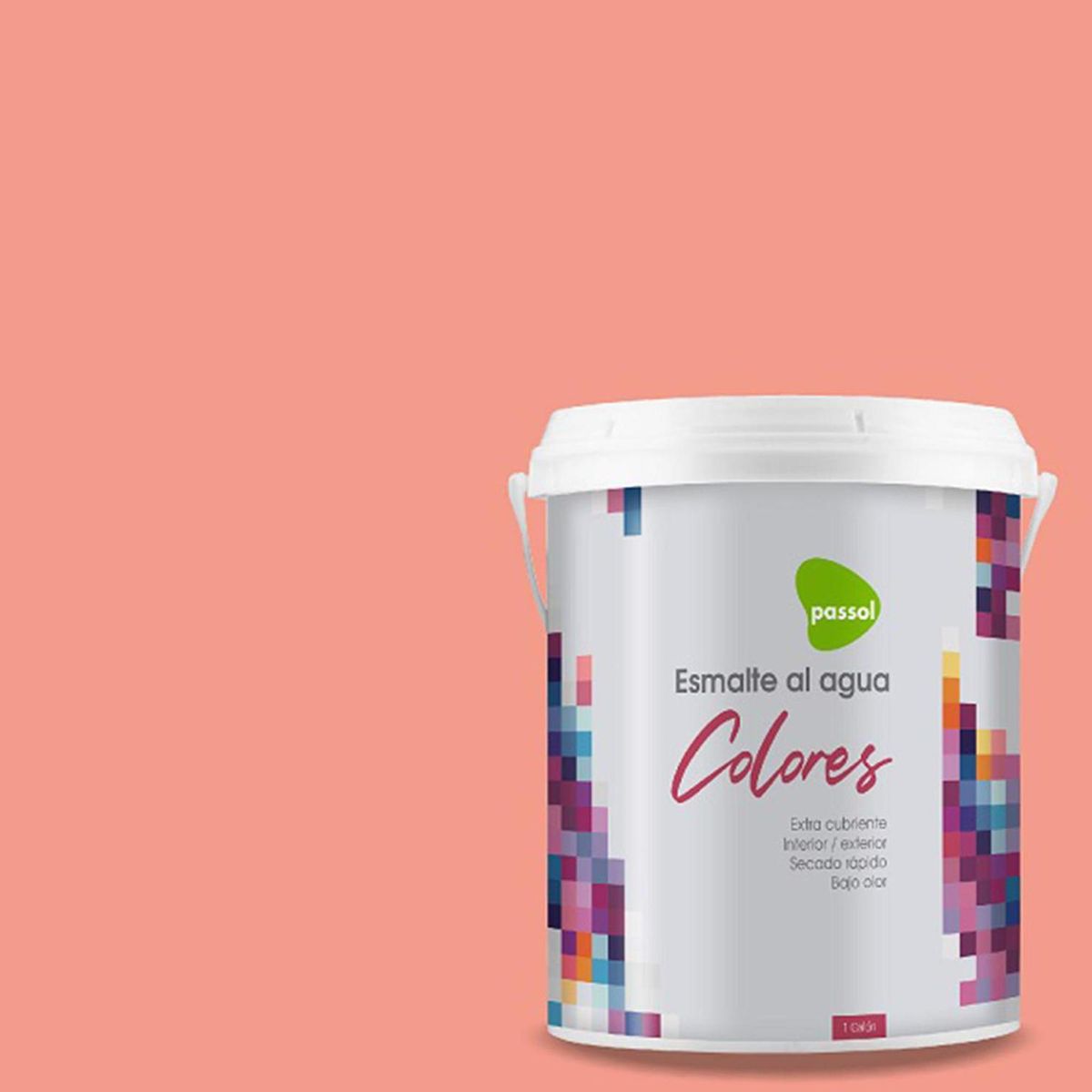 PASSOL - Esmalte al Agua 1 galón(es) Mate Naranjo Mars