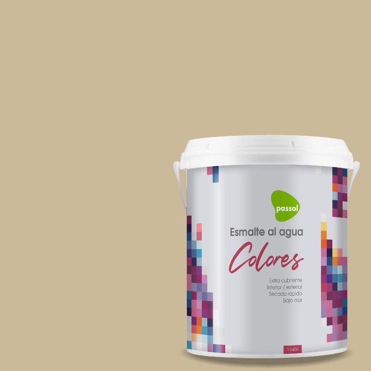 PASSOL - Esmalte al Agua 1 galón(es) Mate Beige August Grass