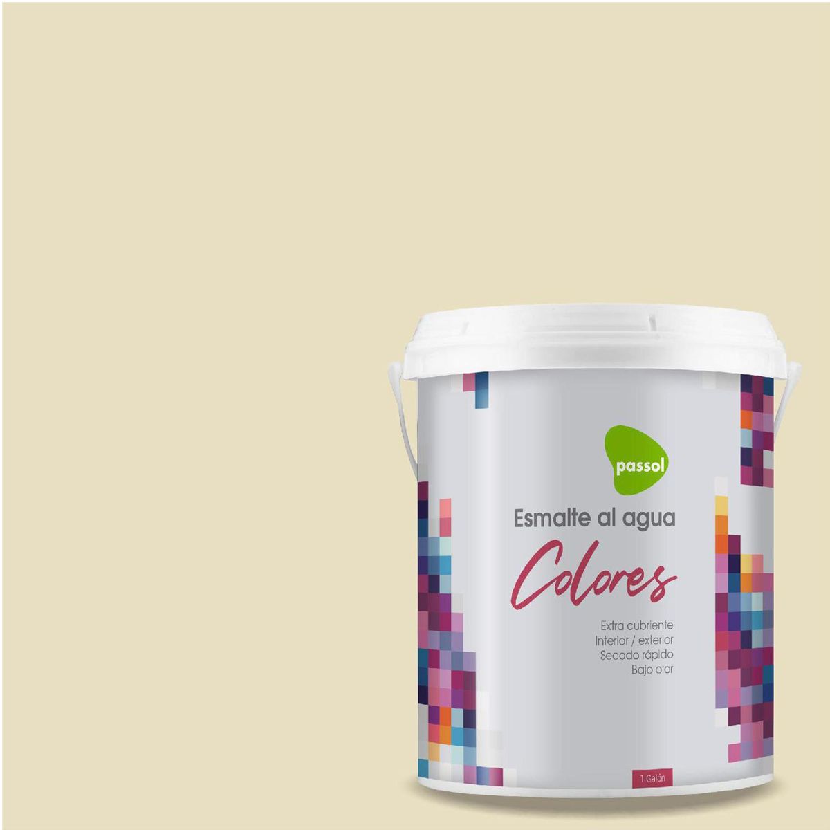 PASSOL - Esmalte al Agua 1 galón(es) Mate Amarillo Bamboo