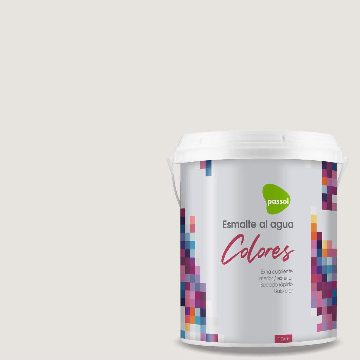 PASSOL - Esmalte al Agua 1 galón(es) Mate Gris Angel Wing