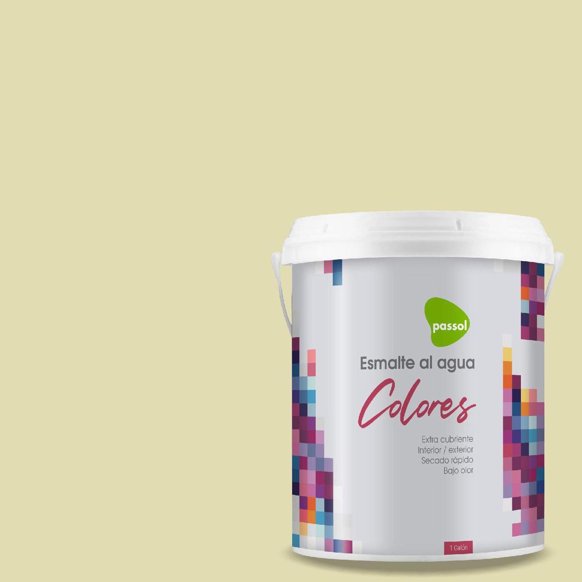 PASSOL - Esmalte al Agua 1 galón(es) Mate Verde Limon