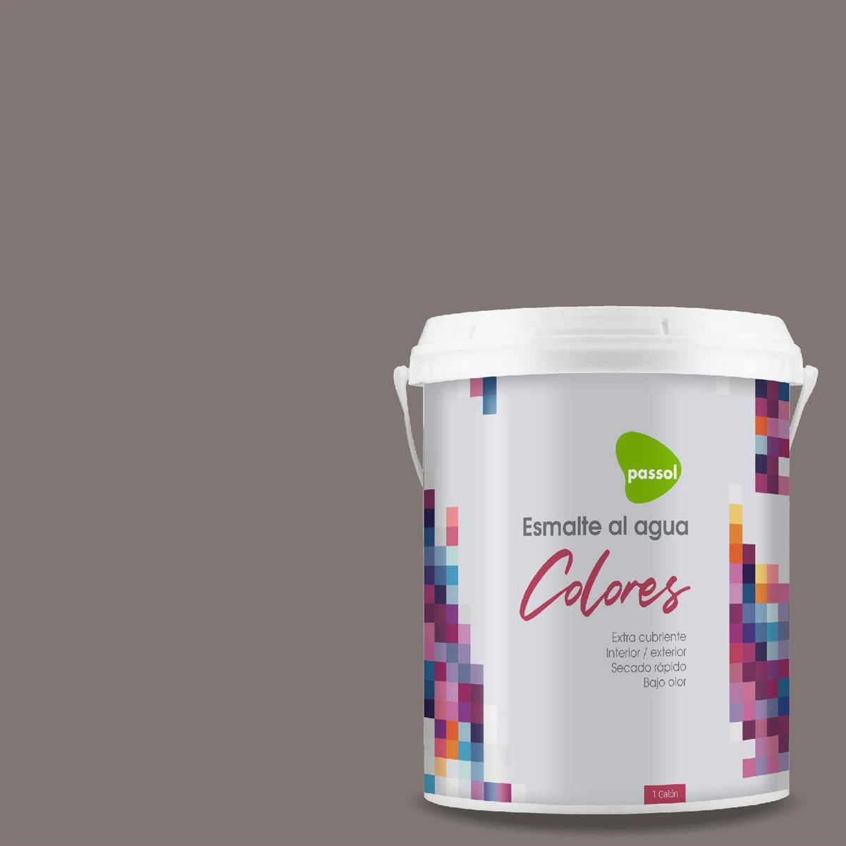 PASSOL - Esmalte al Agua 1 galón(es) Mate Gris Storm