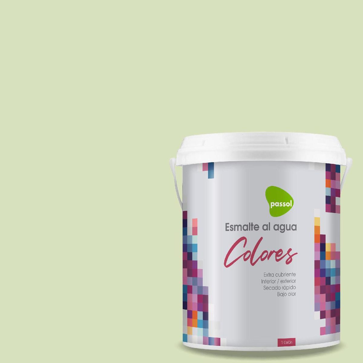 PASSOL - Esmalte al Agua 1 galón(es) Mate Verde Elfin Cape