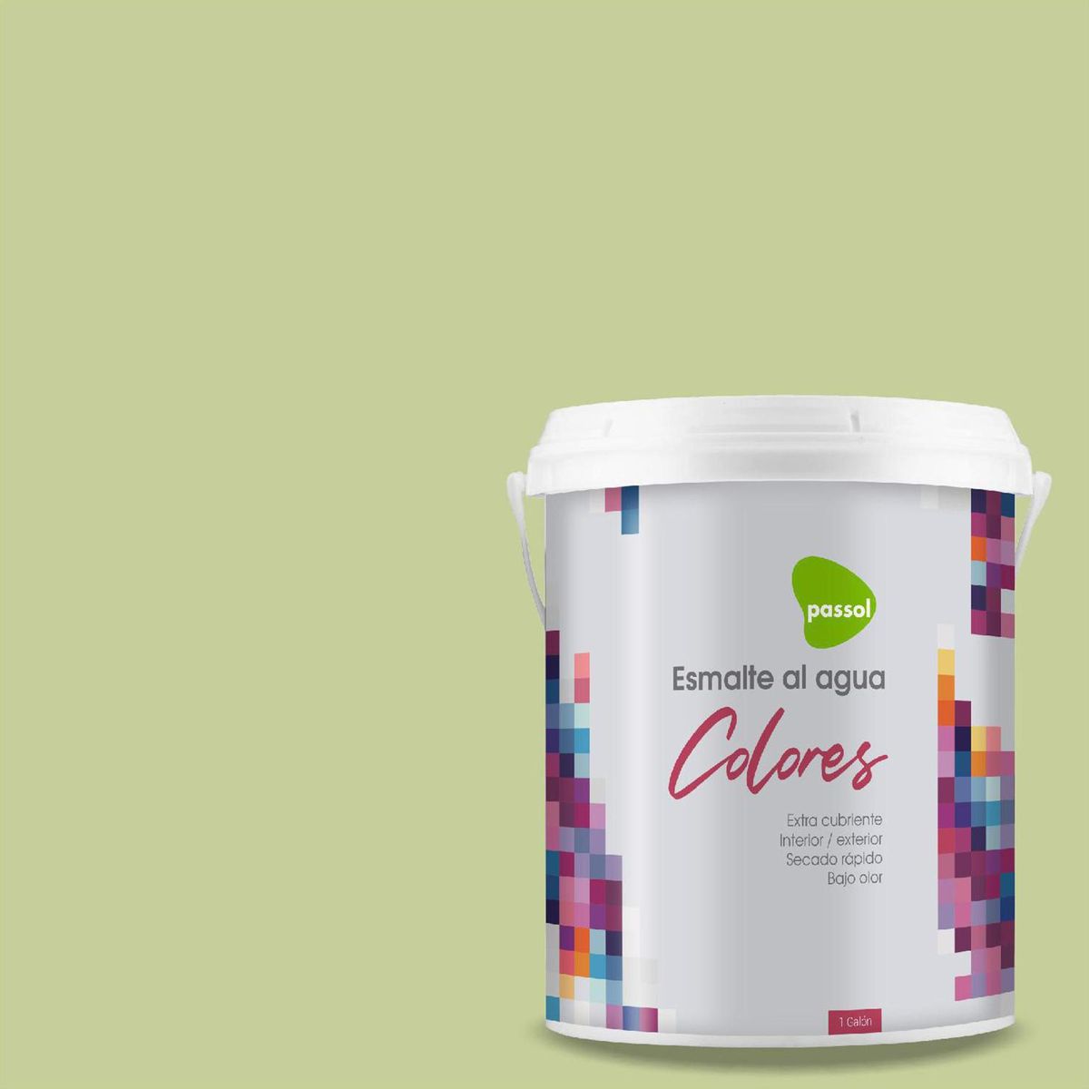 PASSOL - Esmalte al Agua 1 galón(es) Mate Verde Beach Pea