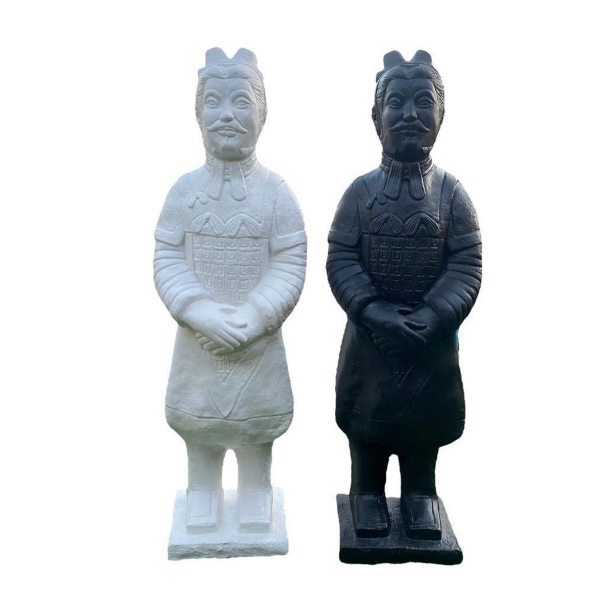 SAT NAM INSPIRES - Figuras soldados de terracota Yin y yang 1.08 mts