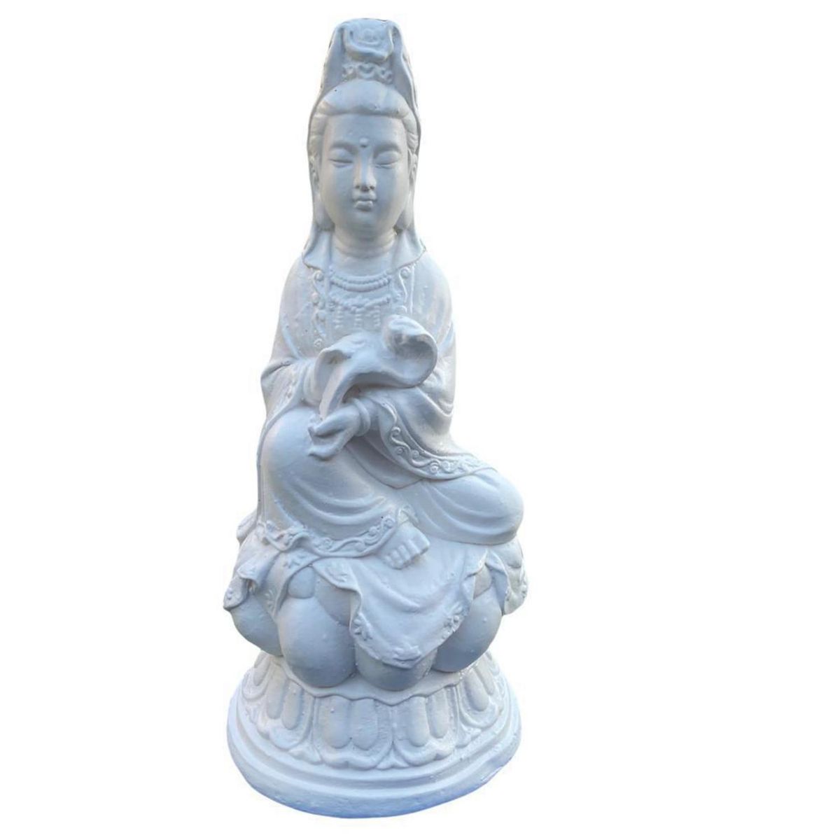 SAT NAM INSPIRES - Figura Kuan Yin blanco 55 cm