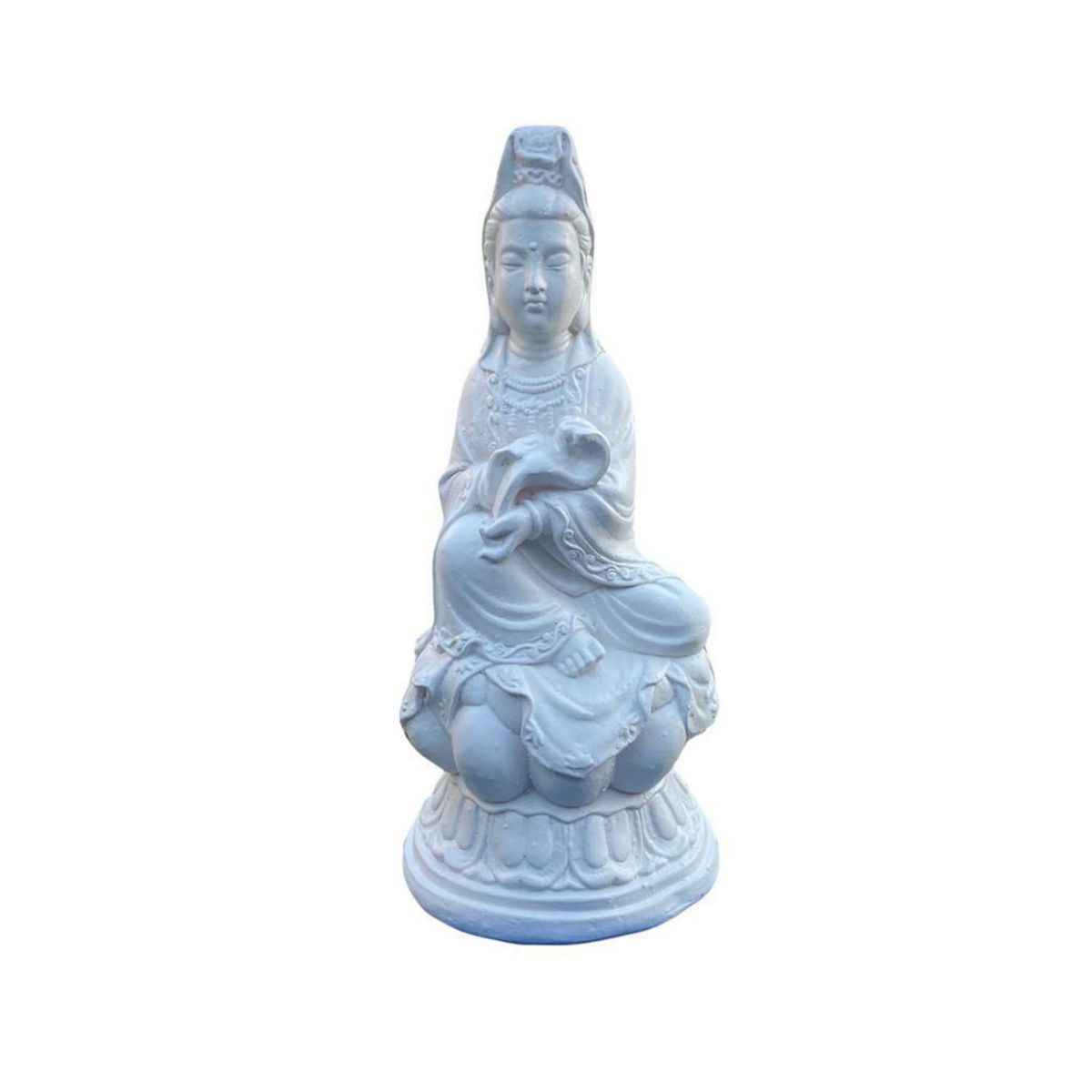 SAT NAM INSPIRES - Figura Kuan Yin blanco 55 cm
