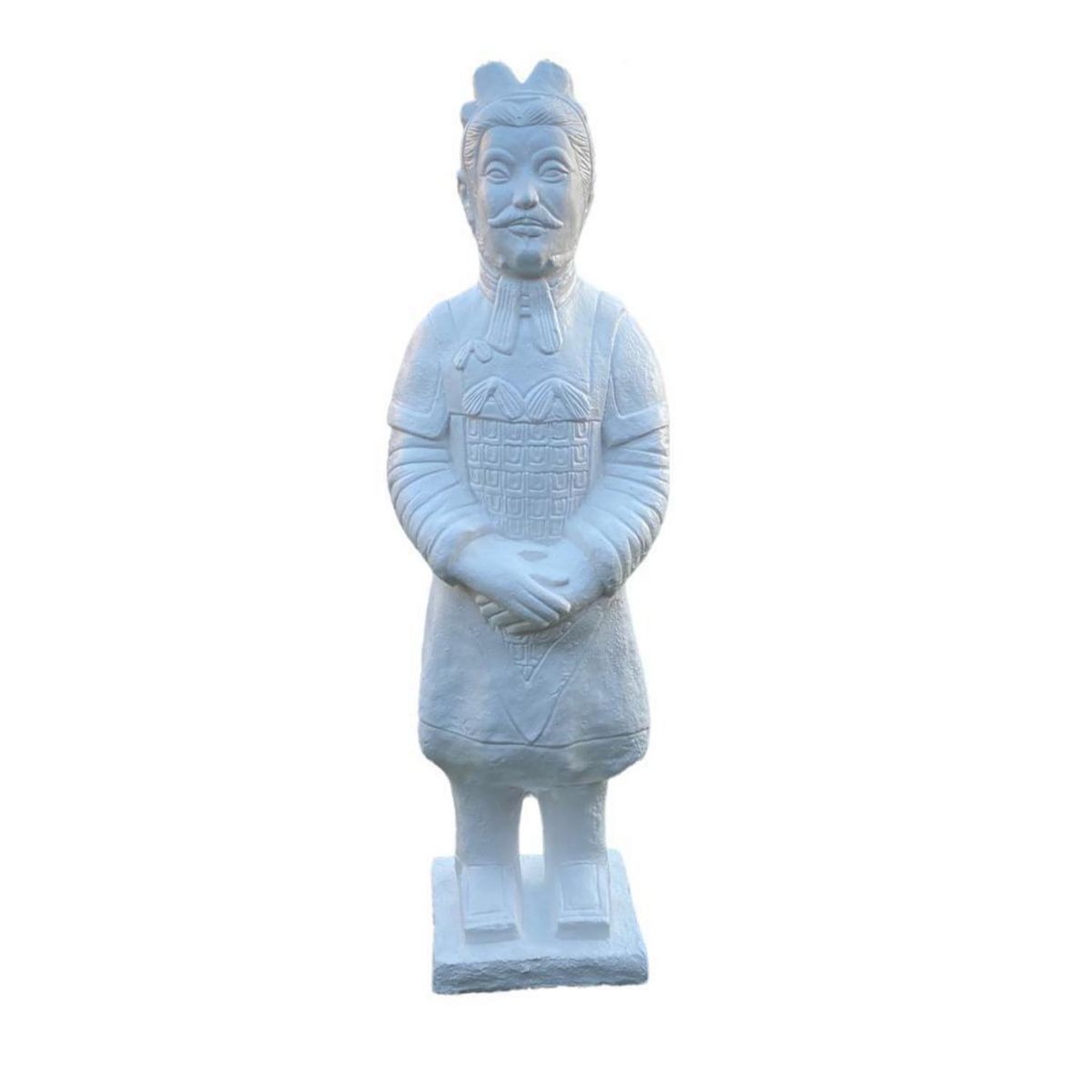 SAT NAM INSPIRES - Figura soldado de terracota blanco 108 cm