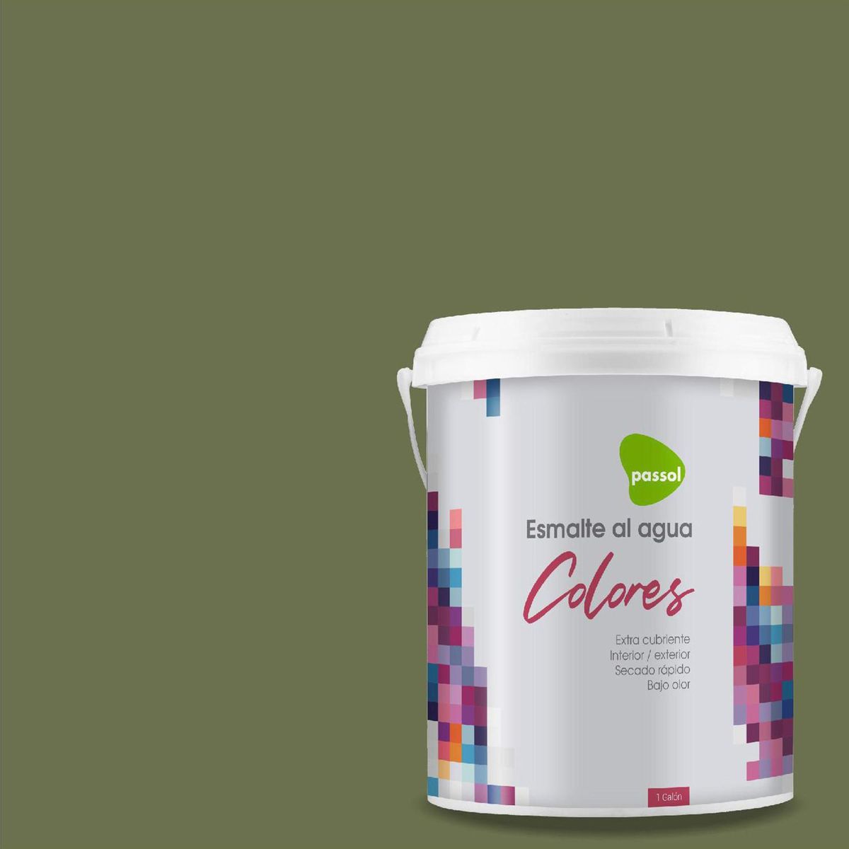 PASSOL - Esmalte al Agua 1 galón(es) Mate Verde Pond Moss