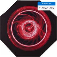 Protector Piso Gamer 117x117 cm Goma Rojo