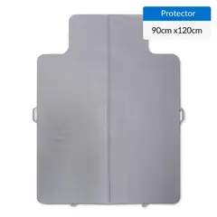 DIB - Protector Piso Duro Rectangular 90x120 cm Transparente
