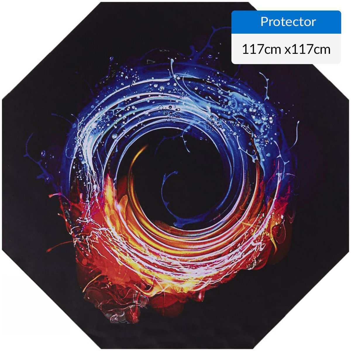DIB - Protector Piso Gamer 117x117 cm Goma Azul