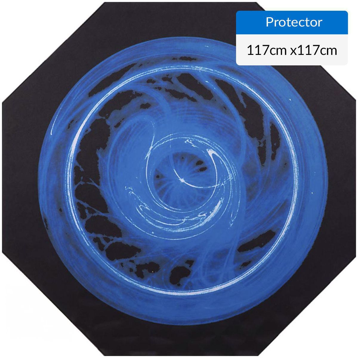 DIB - Protector Piso Gamer 117x117 cm Goma Azul