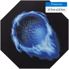 DIB - Protector Piso Gamer 117x117 cm Goma Multicolor