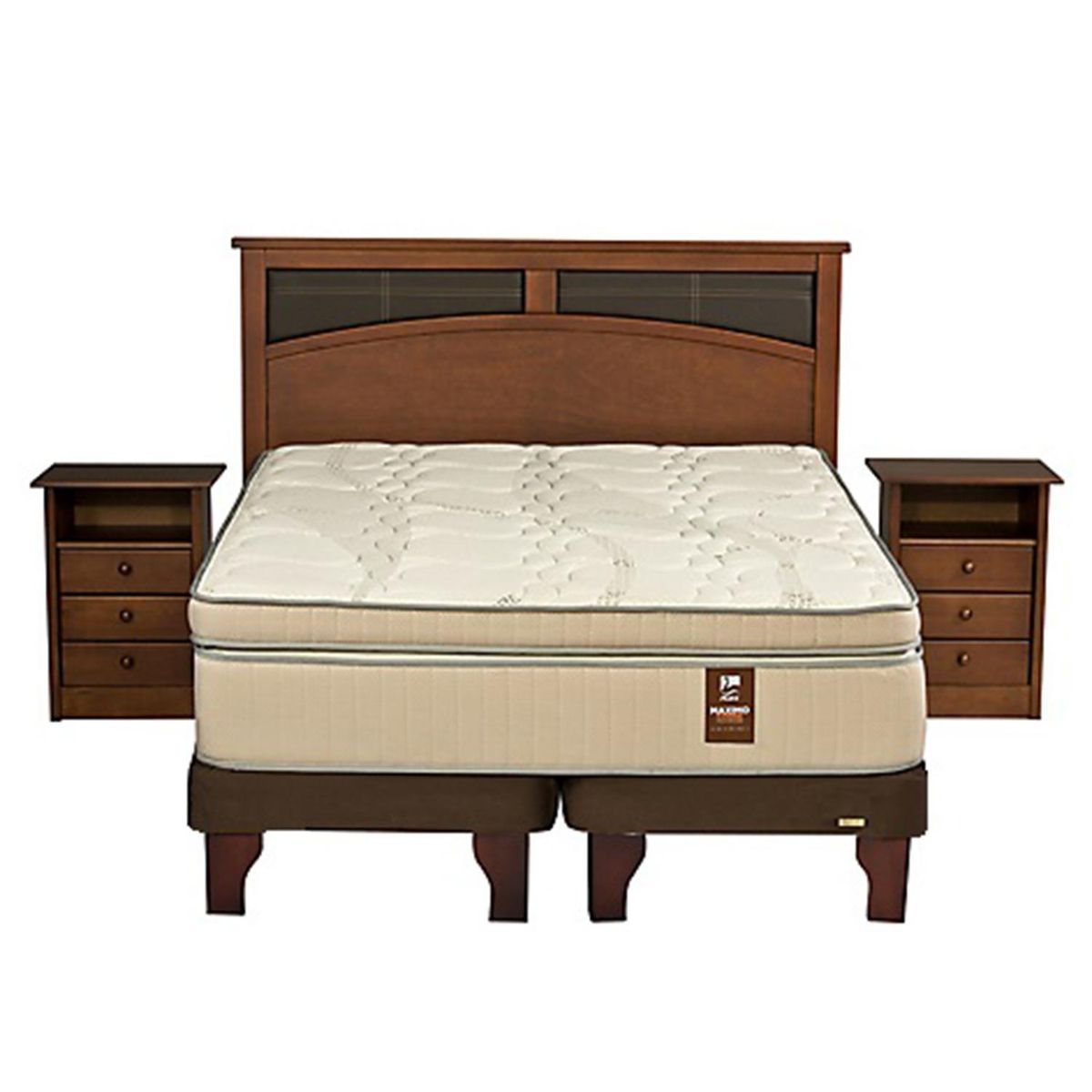 FLEX - Cama Europea Máximo Cobre 2 plazas (150x200) BD + Set Muebles Castell