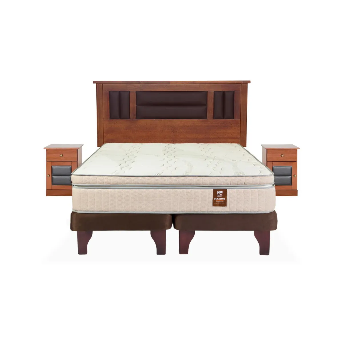 FLEX - Cama Europea Máximo Cobre 2 plazas (150x200) BD + Set Muebles Lorraine