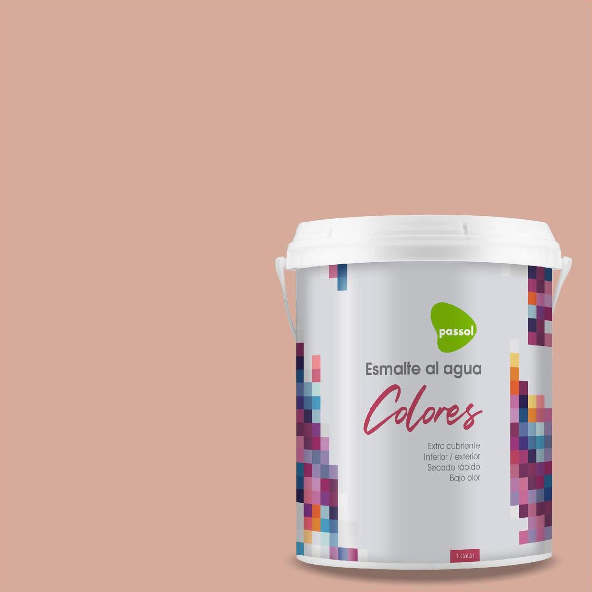 PASSOL - Esmalte al Agua 1 galón(es) Mate Rosado Terrace