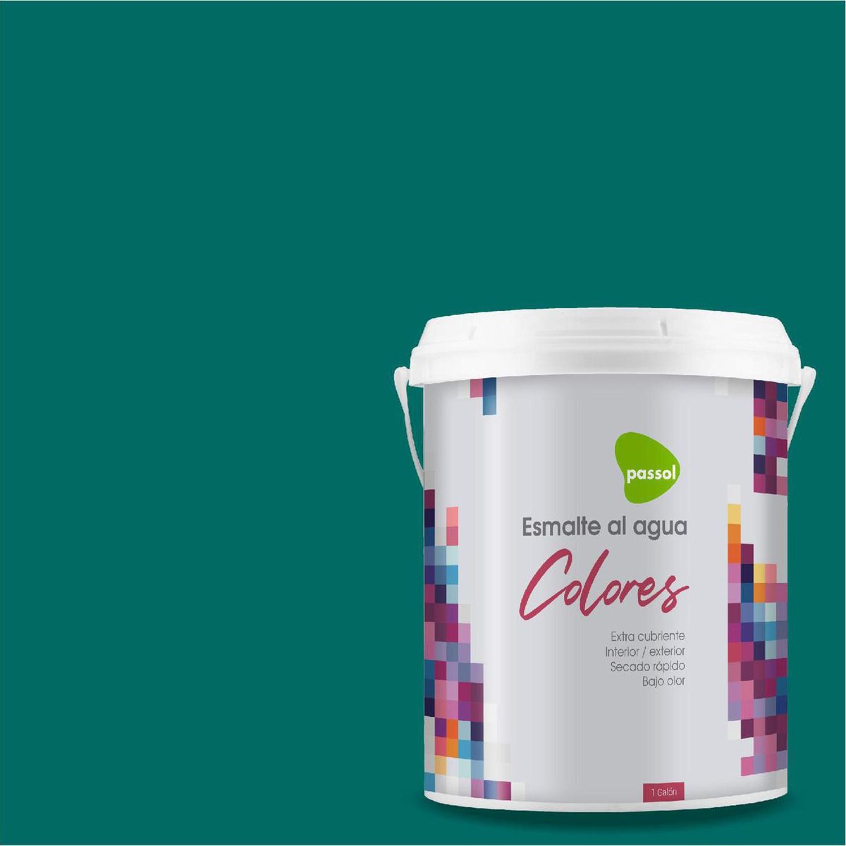 PASSOL - Esmalte al Agua 1 galón(es) Mate Verde Odyssey
