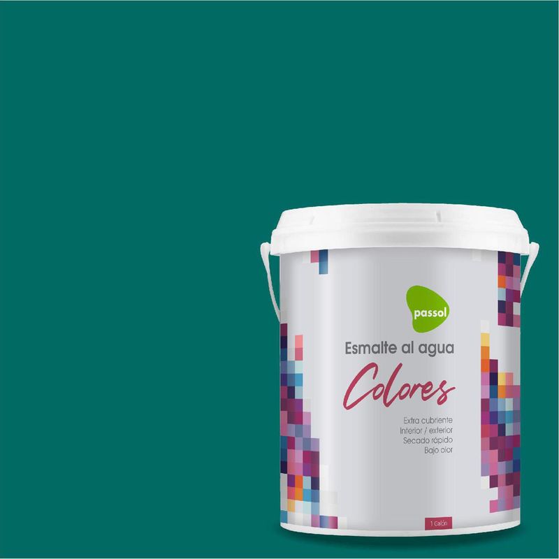 PASSOL - Esmalte al Agua Mate 1 galón(es) Verde Odyssey