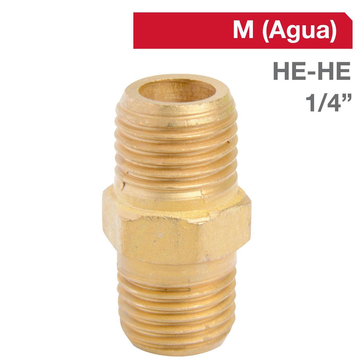 GRIFESA - Niple Bronce HE/HE 1/4" 1u