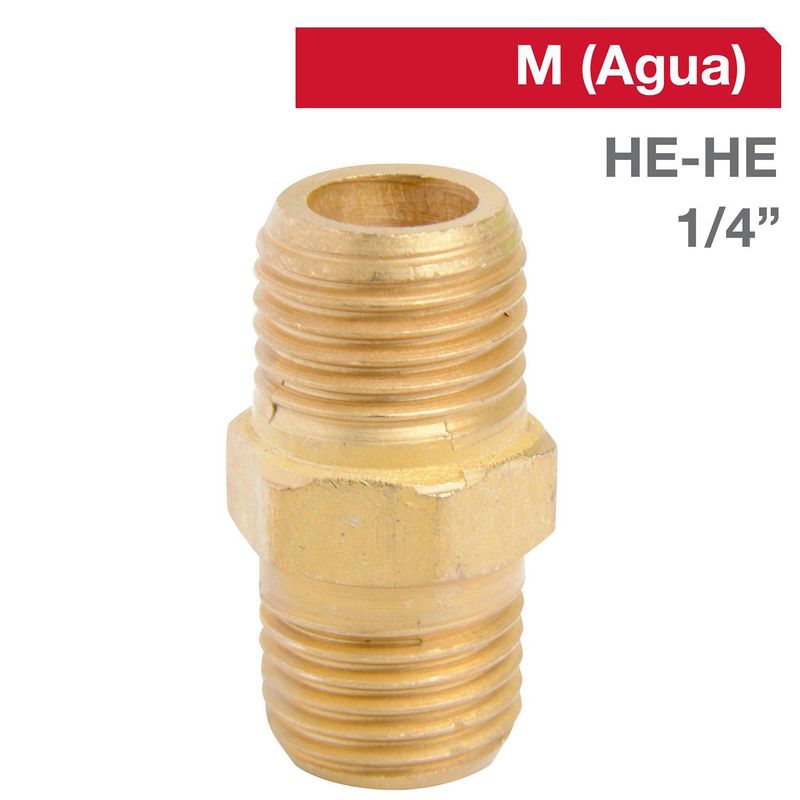 GRIFESA - Niple Bronce HE/HE 1/4"  1u