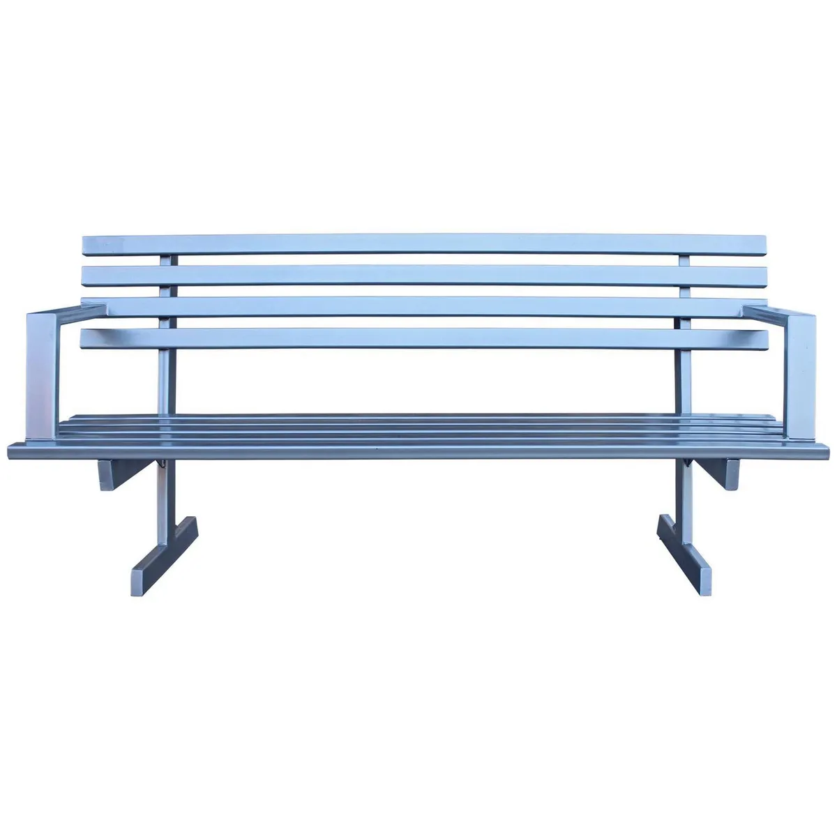 PLAYPLAZA - Escaño Antivandálico con Brazos Metal 85x65x85 cm