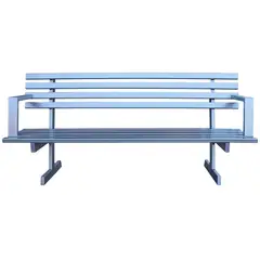 PLAYPLAZA - Escaño Antivandálico con Brazos Metal 85x65x85 cm