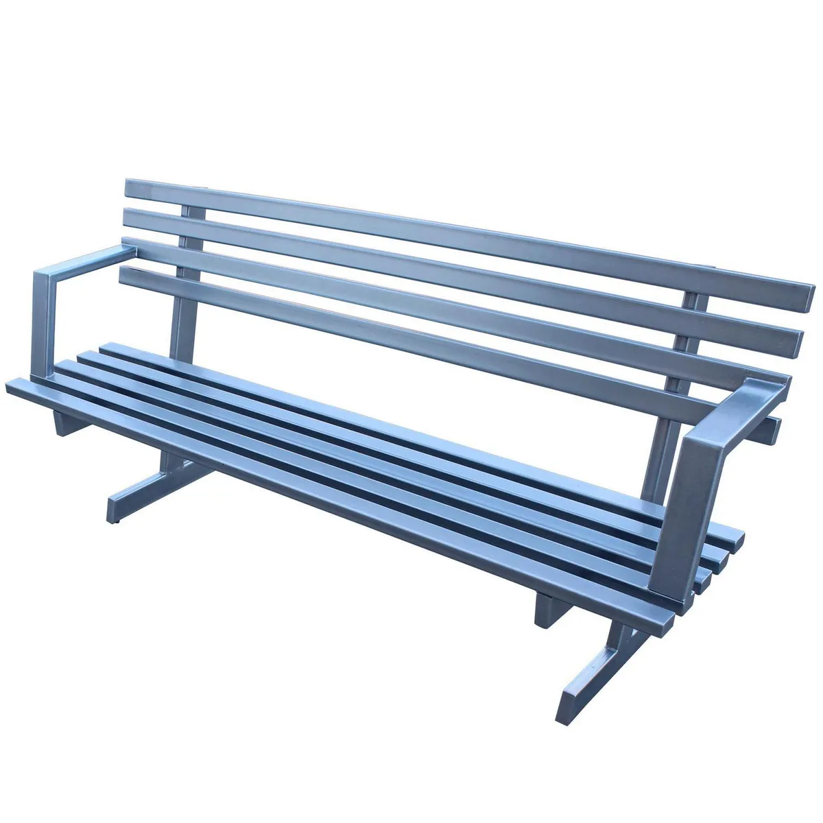 PLAYPLAZA - Escaño Antivandálico con Brazos Metal 85x65x85 cm