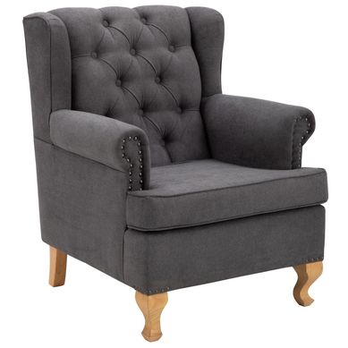 Sitial Tachas Gris 92x76x82 cm