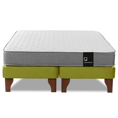 Cama europea zen best tela velvet pistacho 2 pza