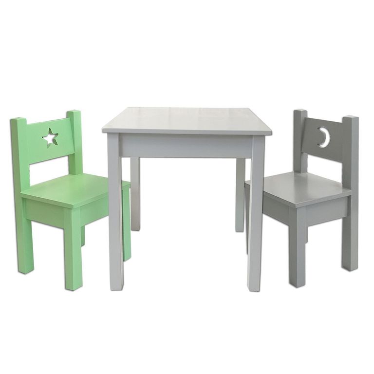 MESA SILLAS Infantil Verde