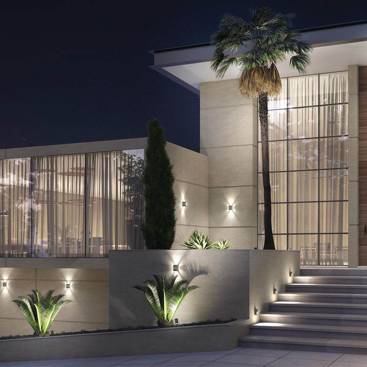 BLUMENAU - Apliqué Flip II 1 Luz Aluminio Negro