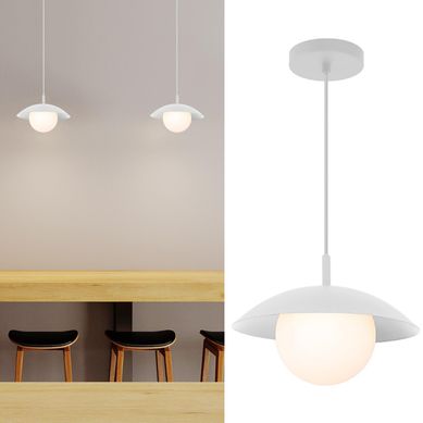 Lmpara colgante Anna gris vidrio traslucido 1 luz G9