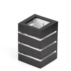 BLUMENAU - Apliqué de pared Flip II Negro 3 aletas mas 2 haces 1 luz G9