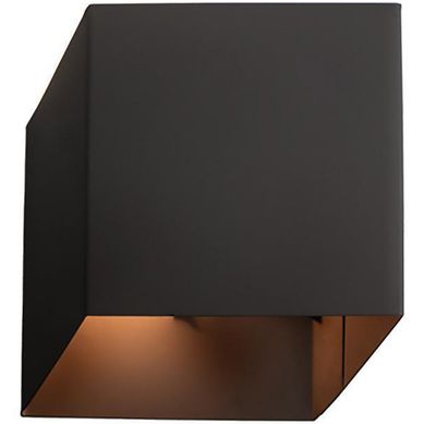 Apliqu Pared Cubo 3D negro acero 120mm 1 luz G9