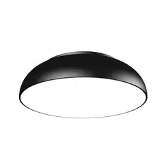 BLUMENAU - Plafón Redondo Plano negro aluminio 400mm 3 luces E27