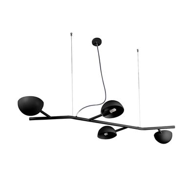Lmpara colgante Bola negra semiesfera bidireccional 950mm 4 luces G9